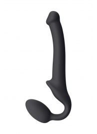 Черный безремневой страпон Silicone Bendable Strap-On S - Strap-on-me - купить с доставкой в Набережных Челнах