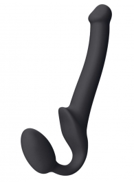 Черный безремневой страпон Silicone Bendable Strap-On S - Strap-on-me - купить с доставкой в Набережных Челнах