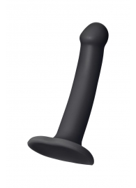 Черный фаллос на присоске Silicone Bendable Dildo S - 17 см. - Strap-on-me - купить с доставкой в Набережных Челнах