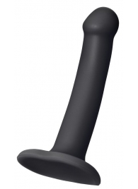 Черный фаллос на присоске Silicone Bendable Dildo S - 17 см. - Strap-on-me - купить с доставкой в Набережных Челнах