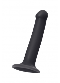 Черный фаллос на присоске Silicone Bendable Dildo M - 18 см. - Strap-on-me - купить с доставкой в Набережных Челнах