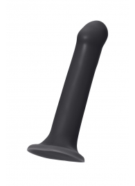 Черный фаллос на присоске Silicone Bendable Dildo L - 19 см. - Strap-on-me - купить с доставкой в Набережных Челнах