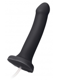 Черный фаллос с имитацией эякуляции Silicon Cum Dildo L - 19,6 см. - Strap-on-me - купить с доставкой в Набережных Челнах