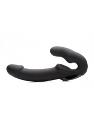 Черный безремневой страпон Urge Silicone Strap On с пультом ДУ - 24 см. - XR Brands - купить с доставкой в Набережных Челнах