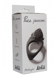 Черное эрекционное виброкольцо Pure Passion Midnight - Lola Games - в Набережных Челнах купить с доставкой