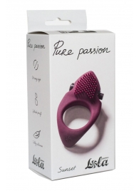 Бордовое эрекционное виброкольцо Pure Passion Sunset - Lola Games - в Набережных Челнах купить с доставкой