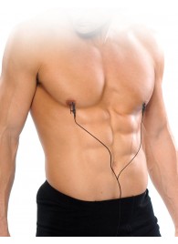 Черные электрические зажимы для сосков Shock Therapy Nipple Clamps - Pipedream - купить с доставкой в Набережных Челнах