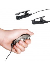 Черные электрические зажимы для сосков Shock Therapy Nipple Clamps - Pipedream - купить с доставкой в Набережных Челнах