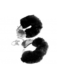 Металлические наручники Furry Love Cuffs с черным мехом - Pipedream - купить с доставкой в Набережных Челнах