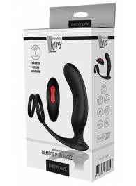 Черный массажер простаты REMOTE P-PLEASER - Dream Toys - в Набережных Челнах купить с доставкой