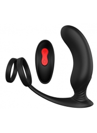 Черный массажер простаты REMOTE P-PLEASER - Dream Toys - в Набережных Челнах купить с доставкой