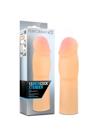 Телесная насадка-удлинитель на пенис PERFORMANCE 1.5INCH COCK XTENDER - 16 см. - Blush Novelties - в Набережных Челнах купить с доставкой