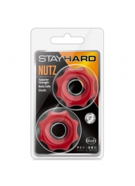 Набор из 2 красных фигурных эрекционных колец NUTZ - Blush Novelties - в Набережных Челнах купить с доставкой