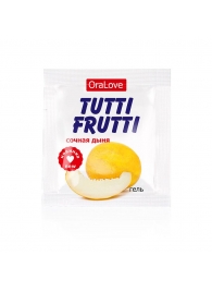 Пробник гель-смазки Tutti-frutti со вкусом сочной дыни - 4 гр. - Биоритм - купить с доставкой в Набережных Челнах
