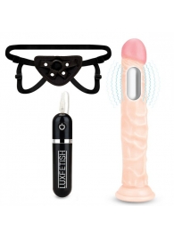 Регулируемые трусики с вибрирующей насадкой - 21 см. - Lux Fetish - купить с доставкой в Набережных Челнах