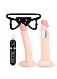 Регулируемые трусики с 2 насадками - 16 и 15 см. - Lux Fetish - купить с доставкой в Набережных Челнах