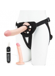 Регулируемые трусики с 2 насадками - 16 и 15 см. - Lux Fetish - купить с доставкой в Набережных Челнах