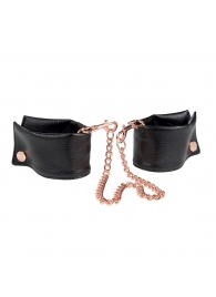 Черные мягкие наручники Entice French Cuffs с цепью - California Exotic Novelties - купить с доставкой в Набережных Челнах