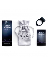 Темно-серое эрекционное кольцо Vibrating Love Ring с вибрацией - Fifty Shades of Grey - в Набережных Челнах купить с доставкой