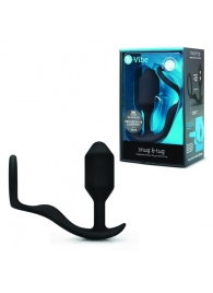 Черное эрекционное кольцо с анальным плагом Snug   Tug - b-Vibe - в Набережных Челнах купить с доставкой