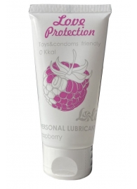Лубрикант на водной основе с ароматом малины Love Protection Raspberry - 50 мл. - Lola Games - купить с доставкой в Набережных Челнах