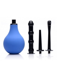 Анальный душ с 3 насадками Premium One-way Valve Anal Douche Set - XR Brands - купить с доставкой в Набережных Челнах