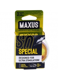 Презервативы с точками и рёбрами в пластиковом кейсе MAXUS Special - 3 шт. - Maxus - купить с доставкой в Набережных Челнах