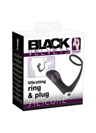 Черное эрекционное кольцо с анальной вибропробкой Vibrating Ring   Plug - Orion - в Набережных Челнах купить с доставкой