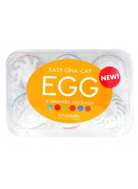 Набор из 6 мастурбаторов Tenga EGG Easy Beat с различным рельефом - Tenga - в Набережных Челнах купить с доставкой