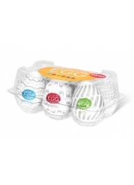 Набор из 6 мастурбаторов Tenga EGG Easy Beat с различным рельефом - Tenga - в Набережных Челнах купить с доставкой