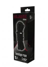 Черная веревка для шибари DELUXE BONDAGE ROPE - 5 м. - Dream Toys - купить с доставкой в Набережных Челнах