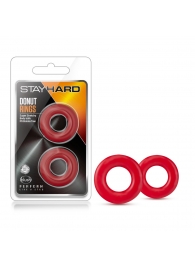 Набор из 2 красных эрекционных колец Stay Hard Donut Rings - Blush Novelties - в Набережных Челнах купить с доставкой