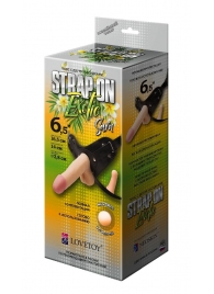 Пояс-трусики с 2 насадками Exotic-Sara - 16,5 см. - LOVETOY (А-Полимер) - купить с доставкой в Набережных Челнах