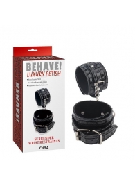 Черные наручники Surrender Wrist Restraints - Chisa - купить с доставкой в Набережных Челнах