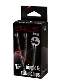 Черные зажимы на соски и клитор на цепочке DELUXE NIPPLE   CLIT CLAMPS - Dream Toys - купить с доставкой в Набережных Челнах
