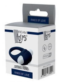 Гладкое синее эрекционное виброкольцо STIMU RING - Dream Toys - в Набережных Челнах купить с доставкой