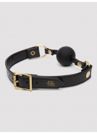 Черный кляп-шар Bound to You Faux Leather Ball Gag - Fifty Shades of Grey - купить с доставкой в Набережных Челнах