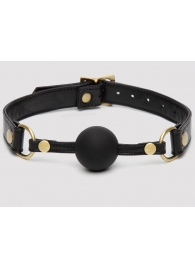 Черный кляп-шар Bound to You Faux Leather Ball Gag - Fifty Shades of Grey - купить с доставкой в Набережных Челнах