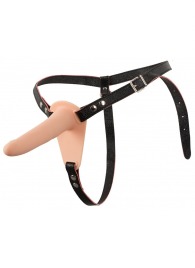 Телесный поясной страпон с вибрацией Vibrating Strap-On - 15,7 см. - Orion - купить с доставкой в Набережных Челнах