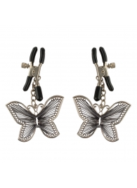 Зажимы на соски с бабочками Butterfly Nipple Clamps - Pipedream - купить с доставкой в Набережных Челнах