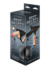 Черный пояс для женщин BEST SELECT с 3 насадками - LOVETOY (А-Полимер) - купить с доставкой в Набережных Челнах