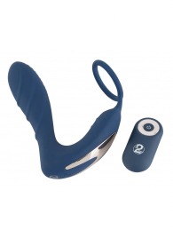 Синий вибростимулятор простаты с кольцом - 14,5 см. - Orion - в Набережных Челнах купить с доставкой