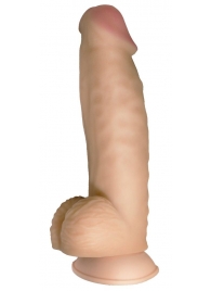 Телесный реалистичный фаллоимитатор на черных трусиках Real Big Strap-On - 34,5 см. - LOVETOY (А-Полимер) - купить с доставкой в Набережных Челнах
