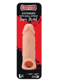 Телесная насадка EXTENDER WITH BALL STRAP 5.5 - 14 см. - Dream Toys - в Набережных Челнах купить с доставкой