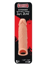 Телесная насадка EXTENDER WITH BALL STRAP 6.5 - 17 см. - Dream Toys - в Набережных Челнах купить с доставкой