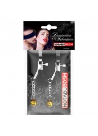 Оригинальные зажимы на соски с желтыми шариками - Notabu - купить с доставкой в Набережных Челнах