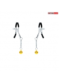 Оригинальные зажимы на соски с желтыми шариками - Notabu - купить с доставкой в Набережных Челнах