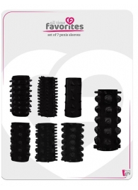 Набор из 7 черных насадок PENIS SLEEVES SET - Dream Toys - в Набережных Челнах купить с доставкой