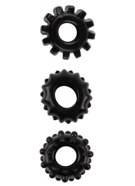 Набор из 3 черных эрекционных колец SET OF 3 COCKRINGS - Dream Toys - в Набережных Челнах купить с доставкой