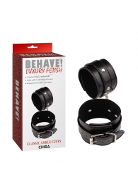 Черные оковы Classic Ankle Cuffs - Chisa - купить с доставкой в Набережных Челнах